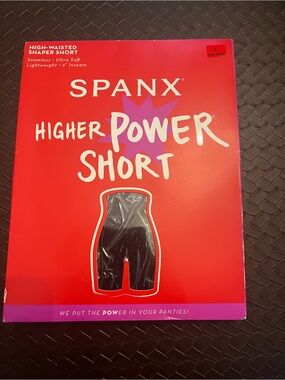 SPANX Higher Power Short - Very Black Size LARGE (Open Pack)